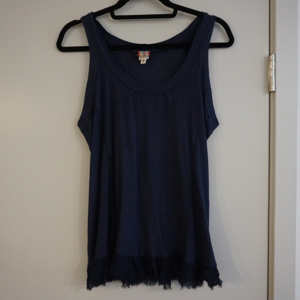 Anthropologie | Burning Torch | Frill hem tank top